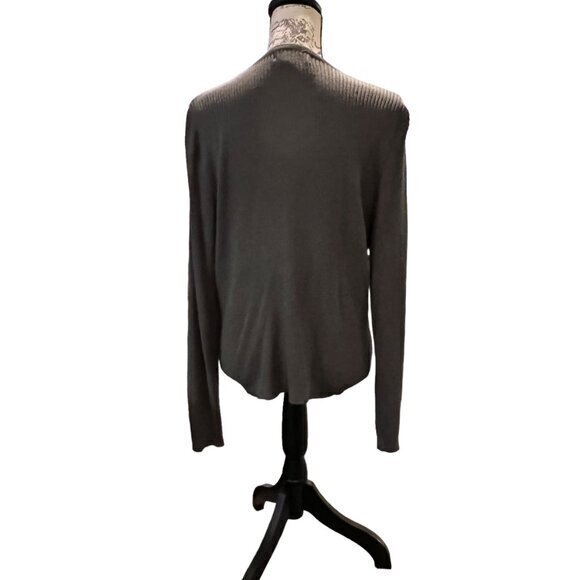 Bice Cardigan Sweater Women's Size Large Dark Grey Business Casual Fitted Button - Picture 5 of 11